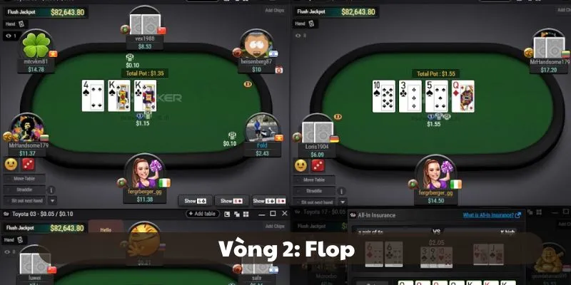 Flop là vòng mà mọi thành viên cần phải cân nhắc kỹ lưỡng khi hành động